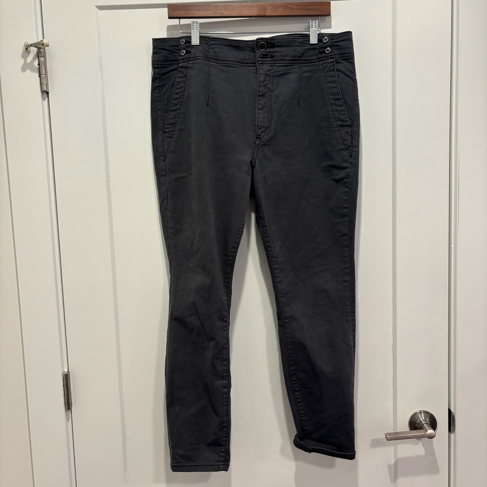Anthropologie Pilcro and the Letterpress Grey Slim Tapered Trousers Size 32